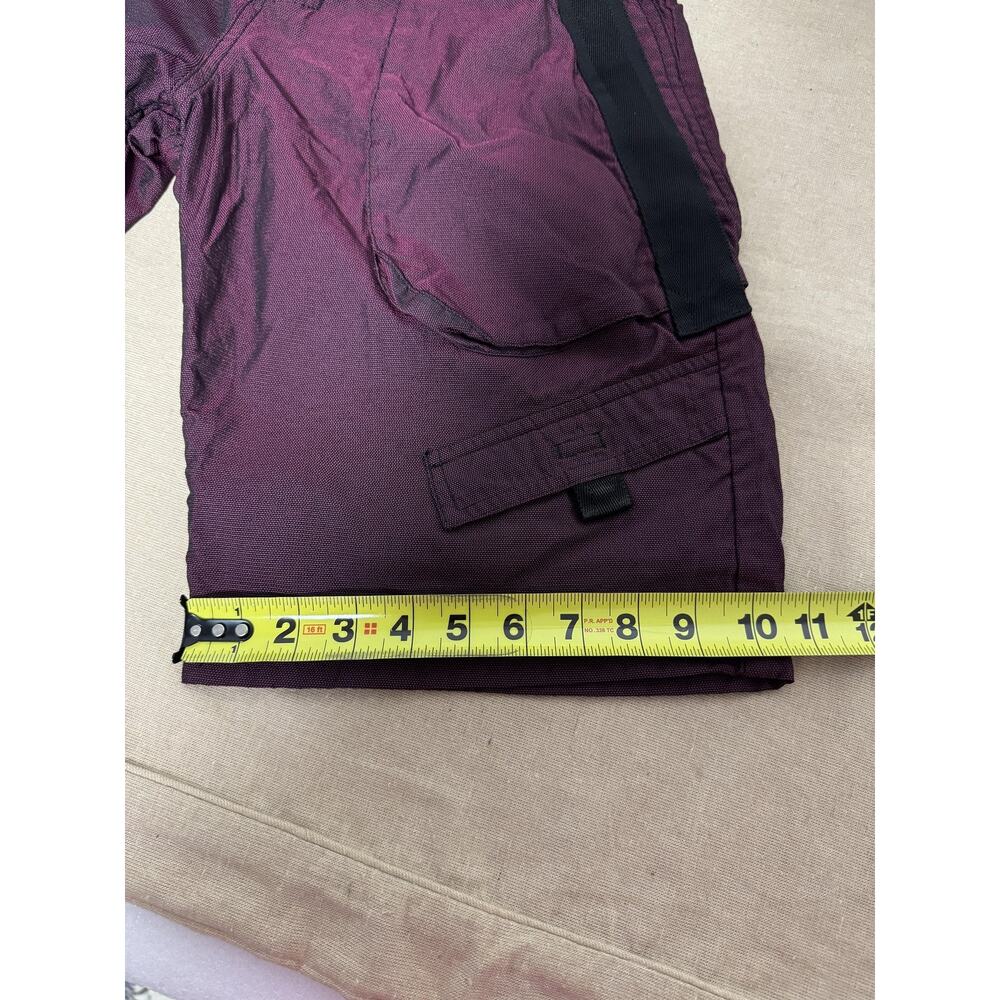 Alexander Wang Shorts Mens 32 Burgundy Black Utility Cargo Mesh Lined Zip Fly - Picture 15 of 15